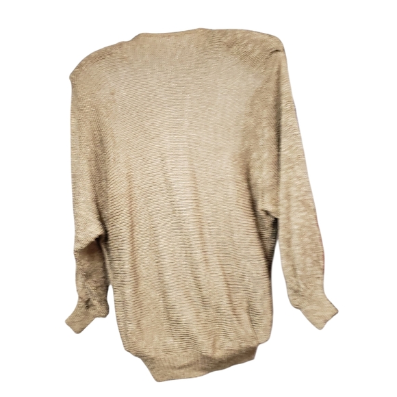 Vintage Women's  Sweater Brown Bronze Sequin Fish Medium Large - Picture 3 of 15